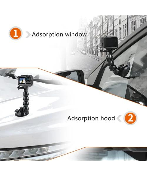 Suction Cup Flex Jaw Mount for Go Pro and Mobile