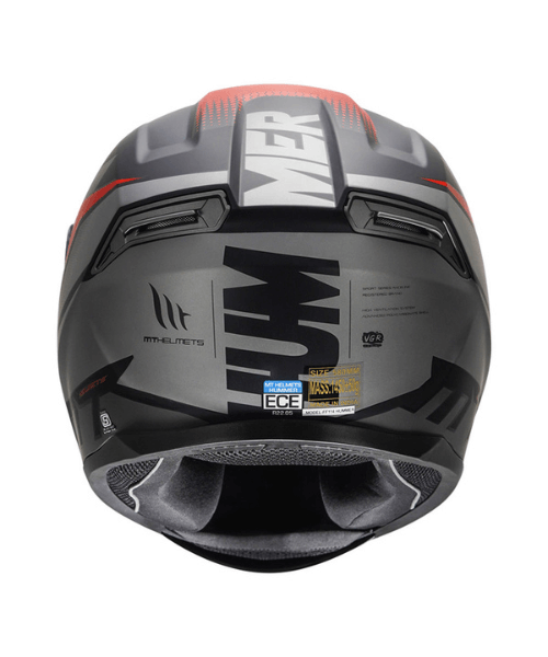 MT Hummer Brick Gloss Helmet - Black Red