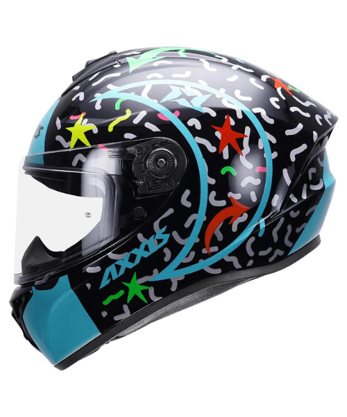 Axxis Draken S Crazy Helmet - Blue