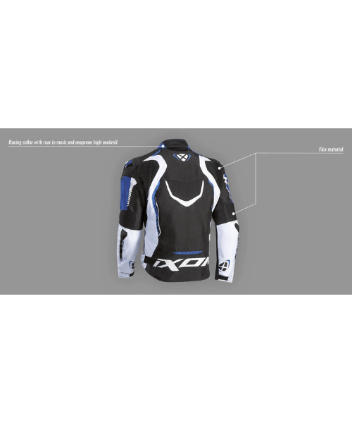 Ixon Gyre Text Riding Jacket - Black White