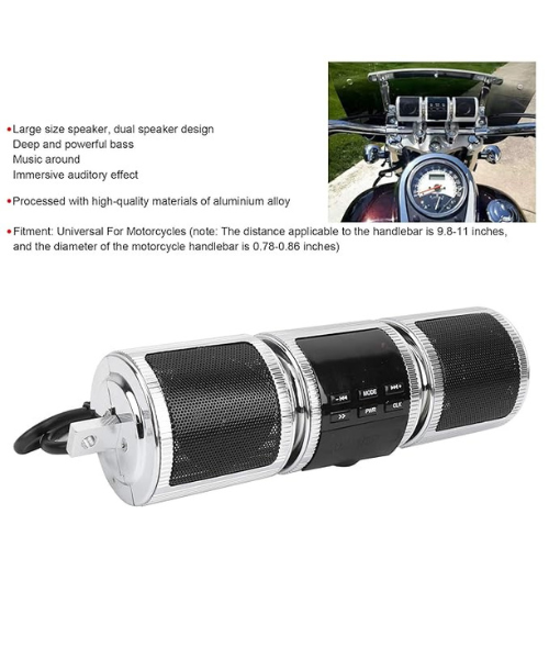Moto Arch 12V Motorcycle Bluetooth Speaker - Silver