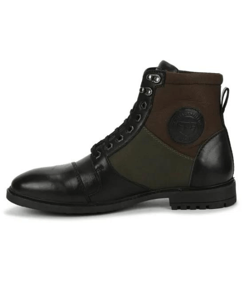 Royal Enfield Tribe Riding Boots - Black Olive Brown