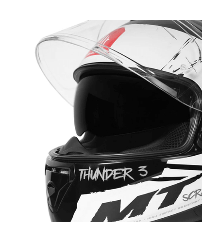 MT Thunder 3 SV Pro Scrape Helmet - Gloss White