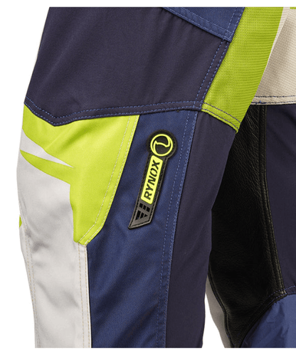 Rynox Dune Neo Offroad Pants - Blue Hi-Viz Green