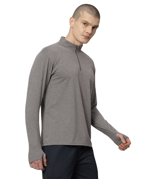 Reccy Men's Nomadic Full Sleeves T Shirt - Pebble