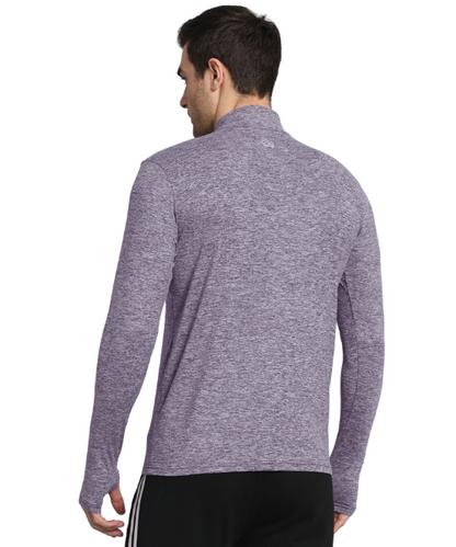 Reccy Men's Nomadic Full Sleeves T Shirt - Purple Gray