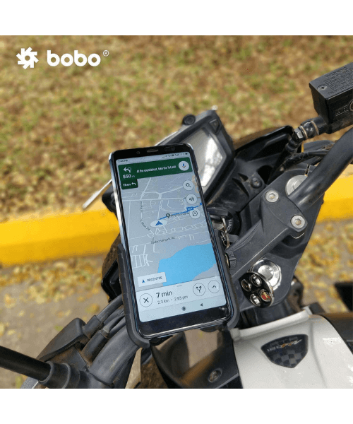 BOBO BM4 PRO Jaw-Grip Bike Phone Holder with Vibration Controller Motorcycle Mobile Mount - Black