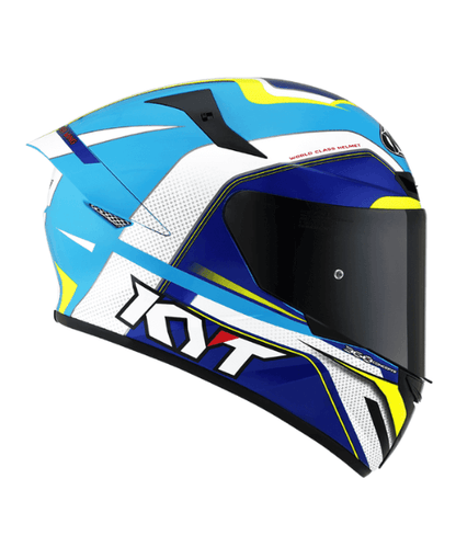 KYT TT-Course Grand Prix Helmet - White Light Blue