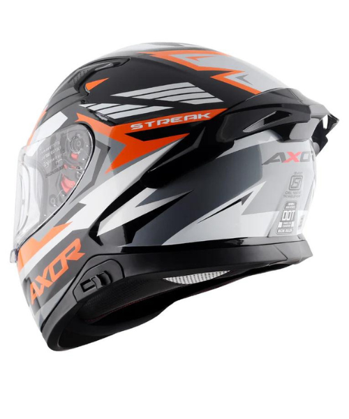 Axor Apex Streak Helmet - Gloss Black Orange