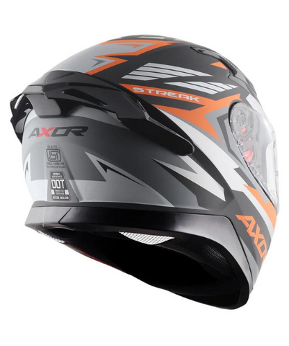 Axor Apex Streak Helmet - Dull Black Orange