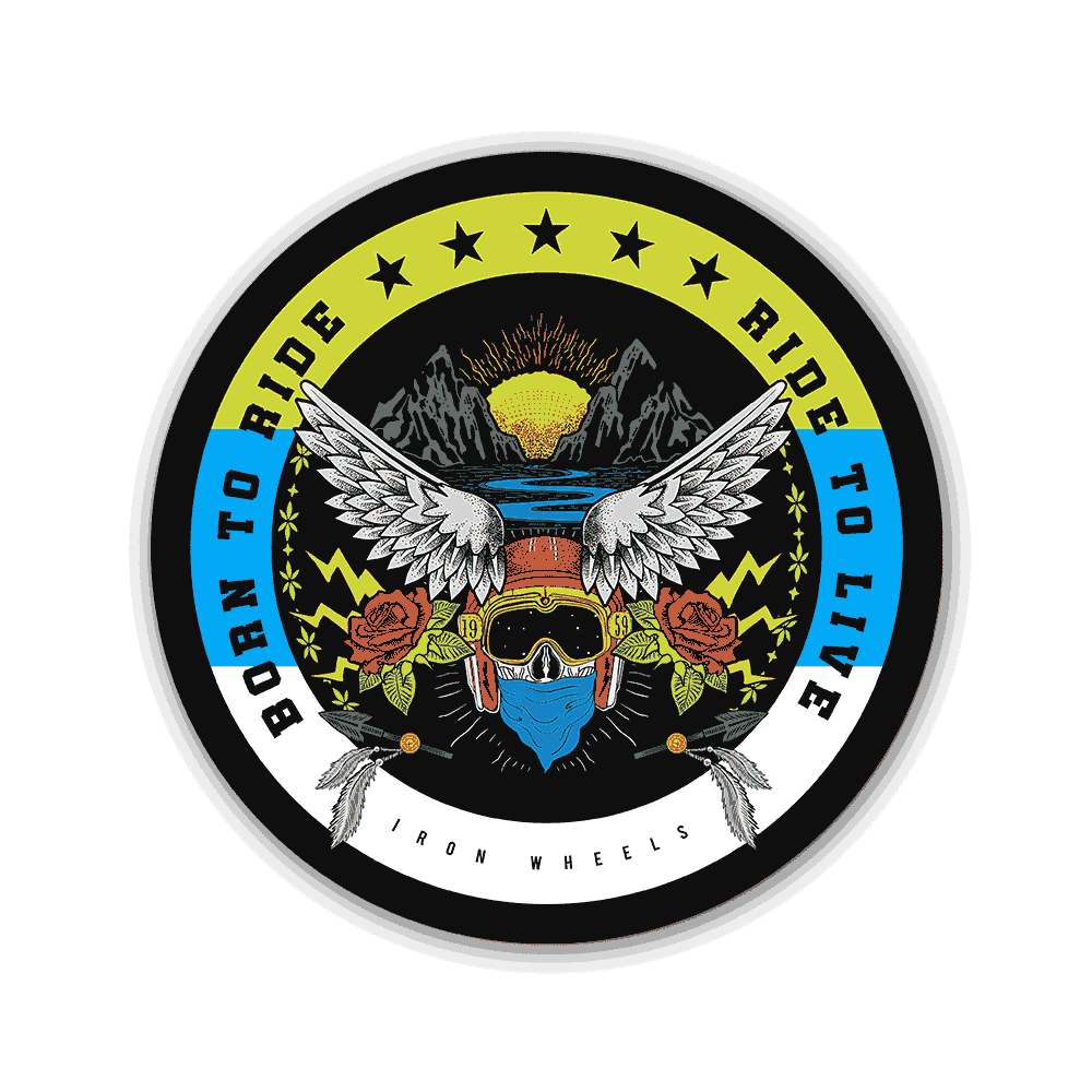 Iron Wheels Sticker