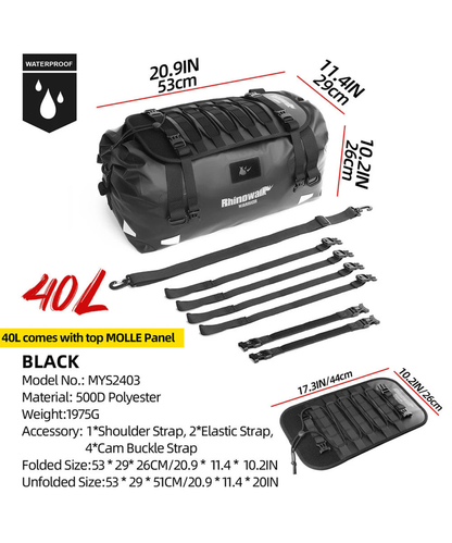 Rhinowalk Waterproof Duffel Bag 40L - MYS2403