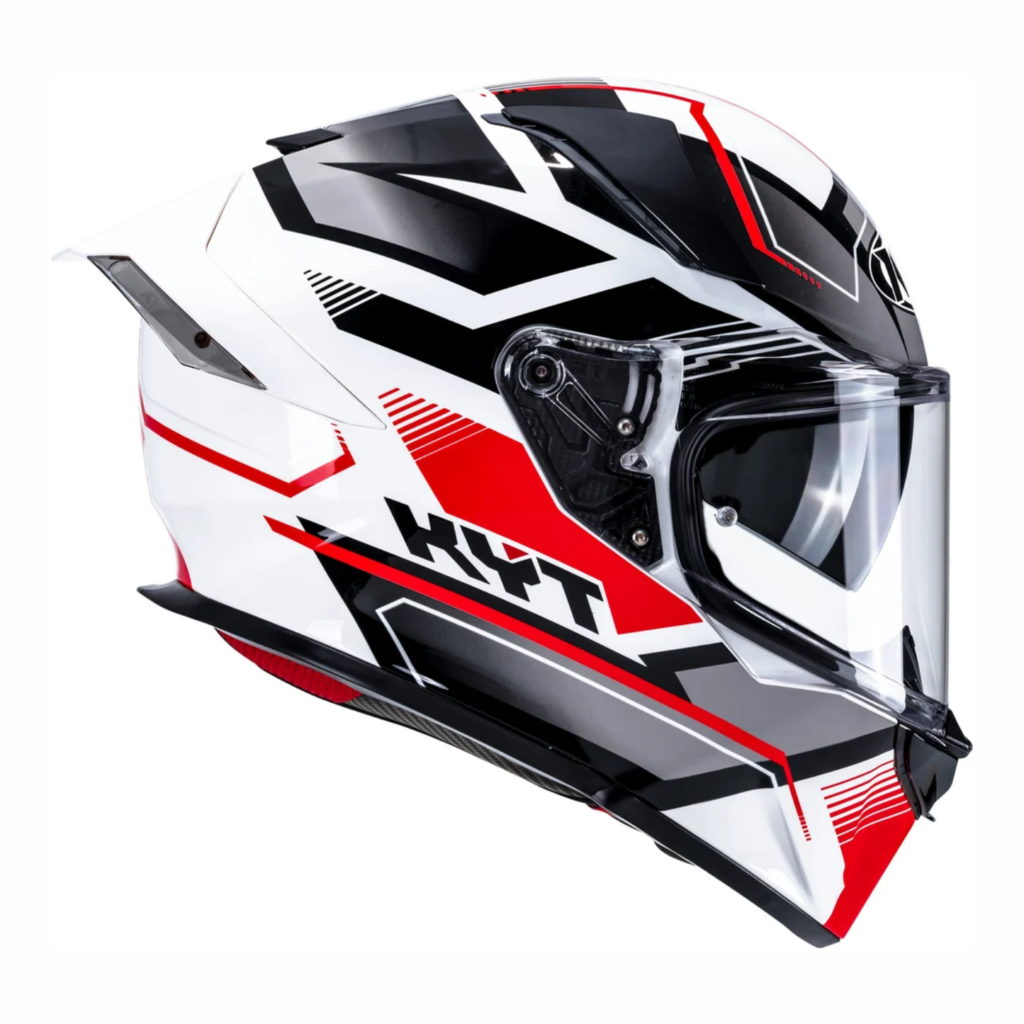 KYT R2R Pro Parsec Helmet - Gloss White Red