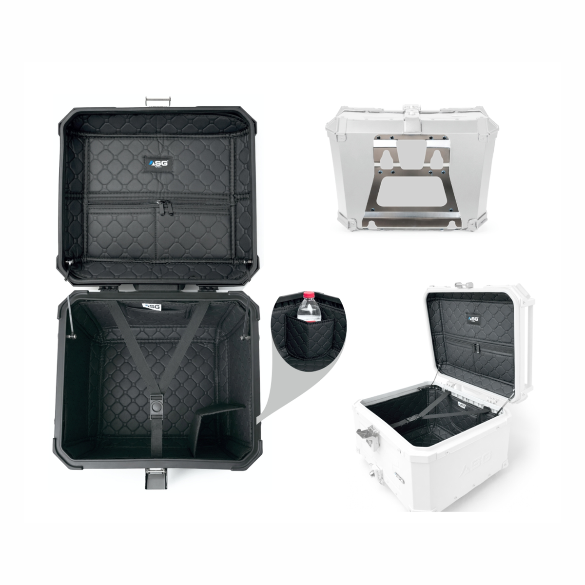 ASG AG-55L Aluminium Top Box - Black