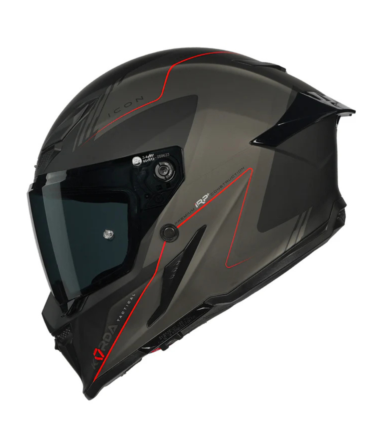 Korda Icon Nero Helmet - Matt Grey Red