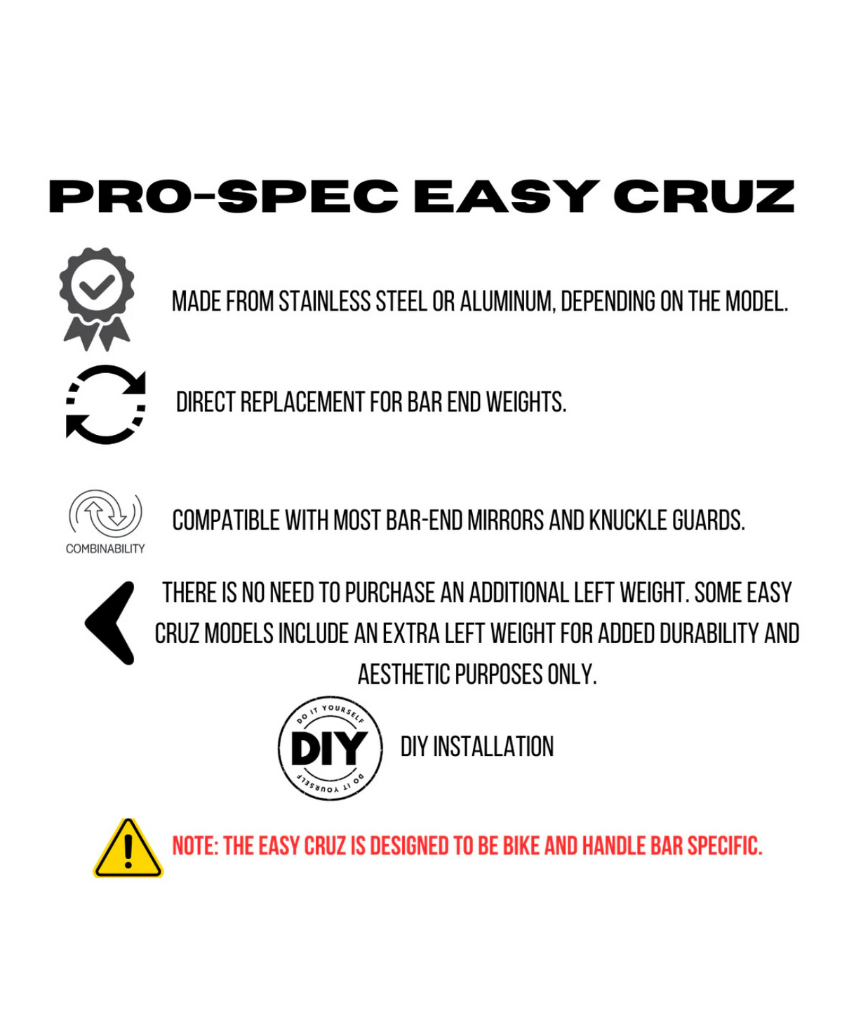Pro-Spec Easy Cruz - ECZ 032 - Black - Pros-pec