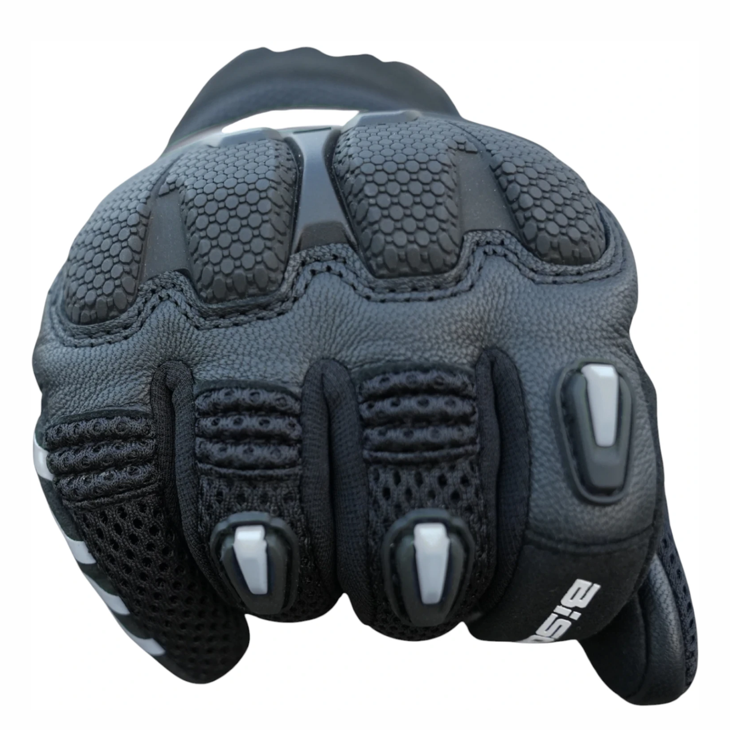 Bison ProGear Raptor Riding Gloves - Black Grey