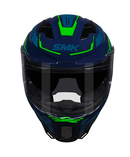 SMK Agnar Tektron GRPS MA558 Full Face Helmet - Matt Blue Green
