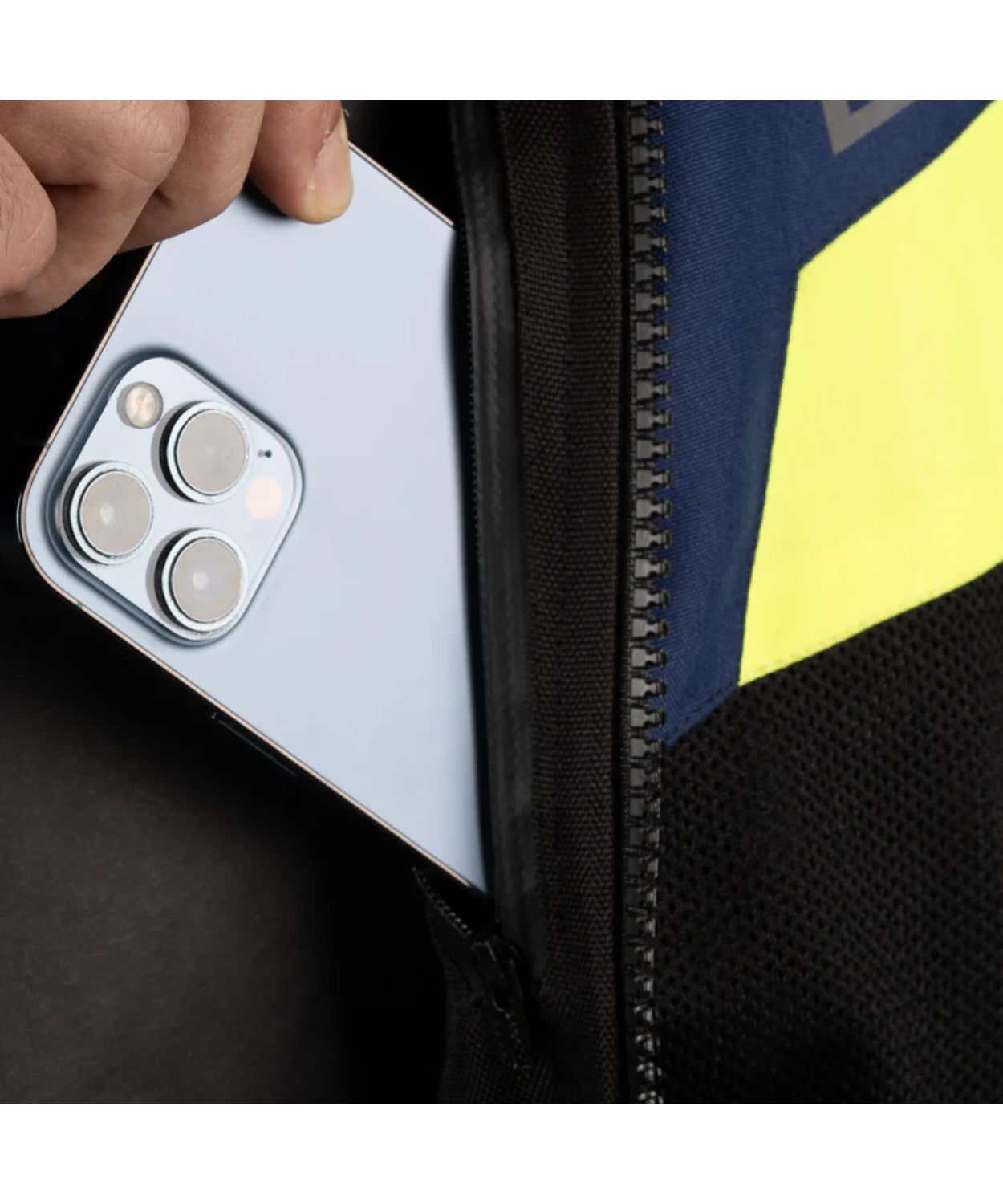DSG Apex V2 Riding Jacket - Black Blue Yellow Fluo