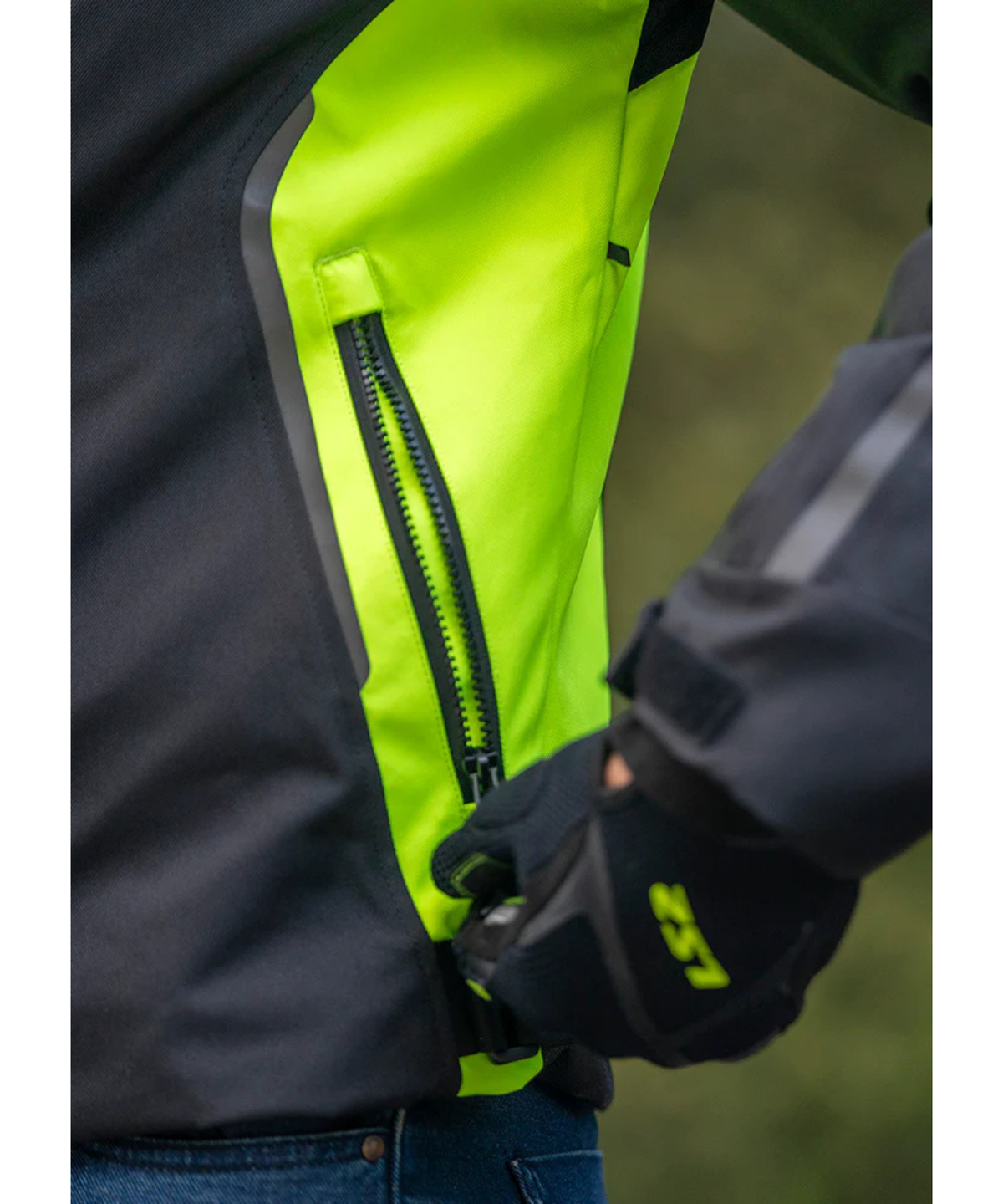 LS2 Zoom Man Riding Jacket - Black Yellow - LS2