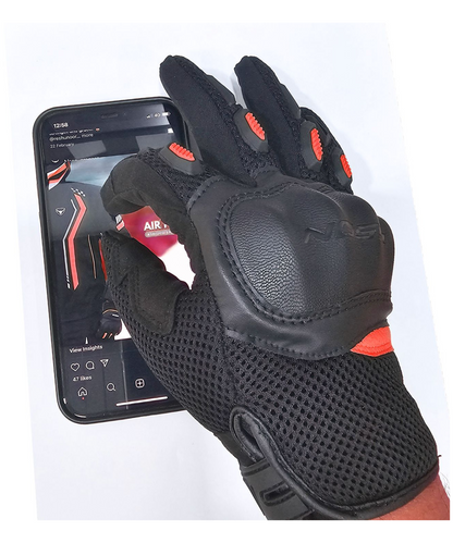 Bison ProGear Acer Riding Gloves - Black Red