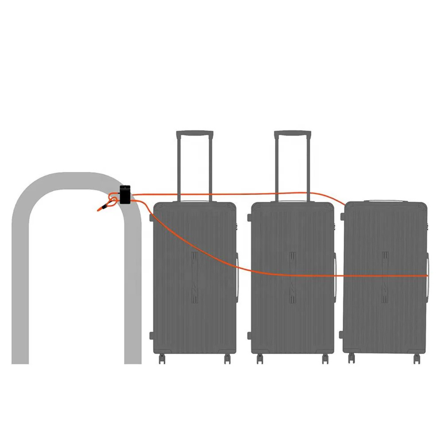 Rhinowalk 2 M Heavy Duty Bicycle Cable Lock - Orange - XM10200
