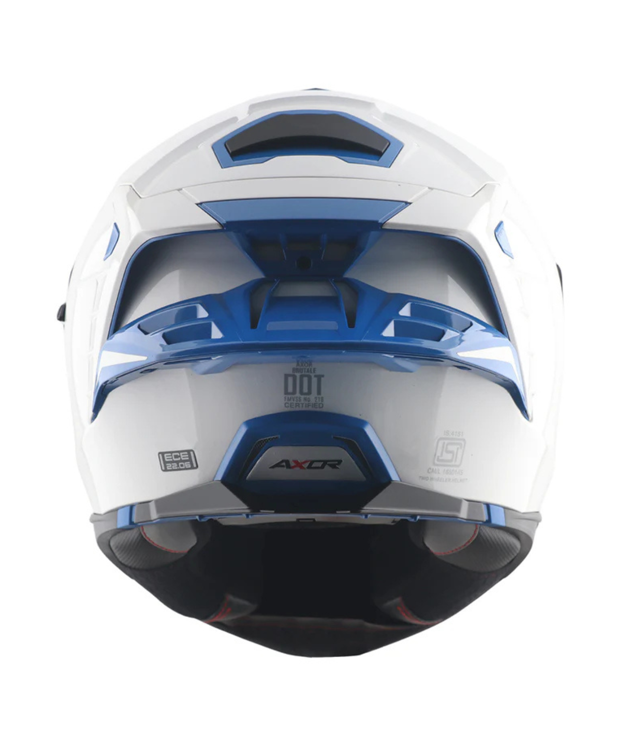 Axor Brutale Corsa Dual Spoiler Helmet - Gloss White Blue