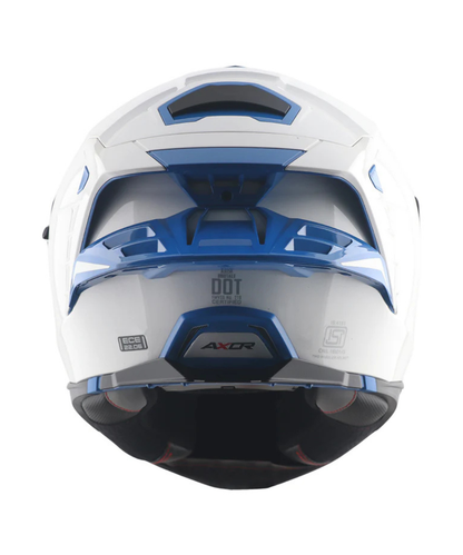 Axor Brutale Corsa Dual Spoiler Helmet - Gloss White Blue