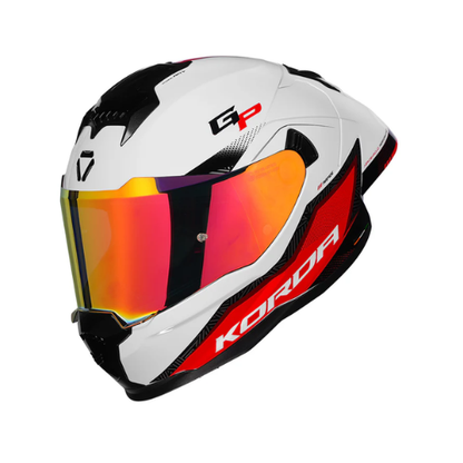 Korda Sonic Rapide Helmet - Gloss White Red