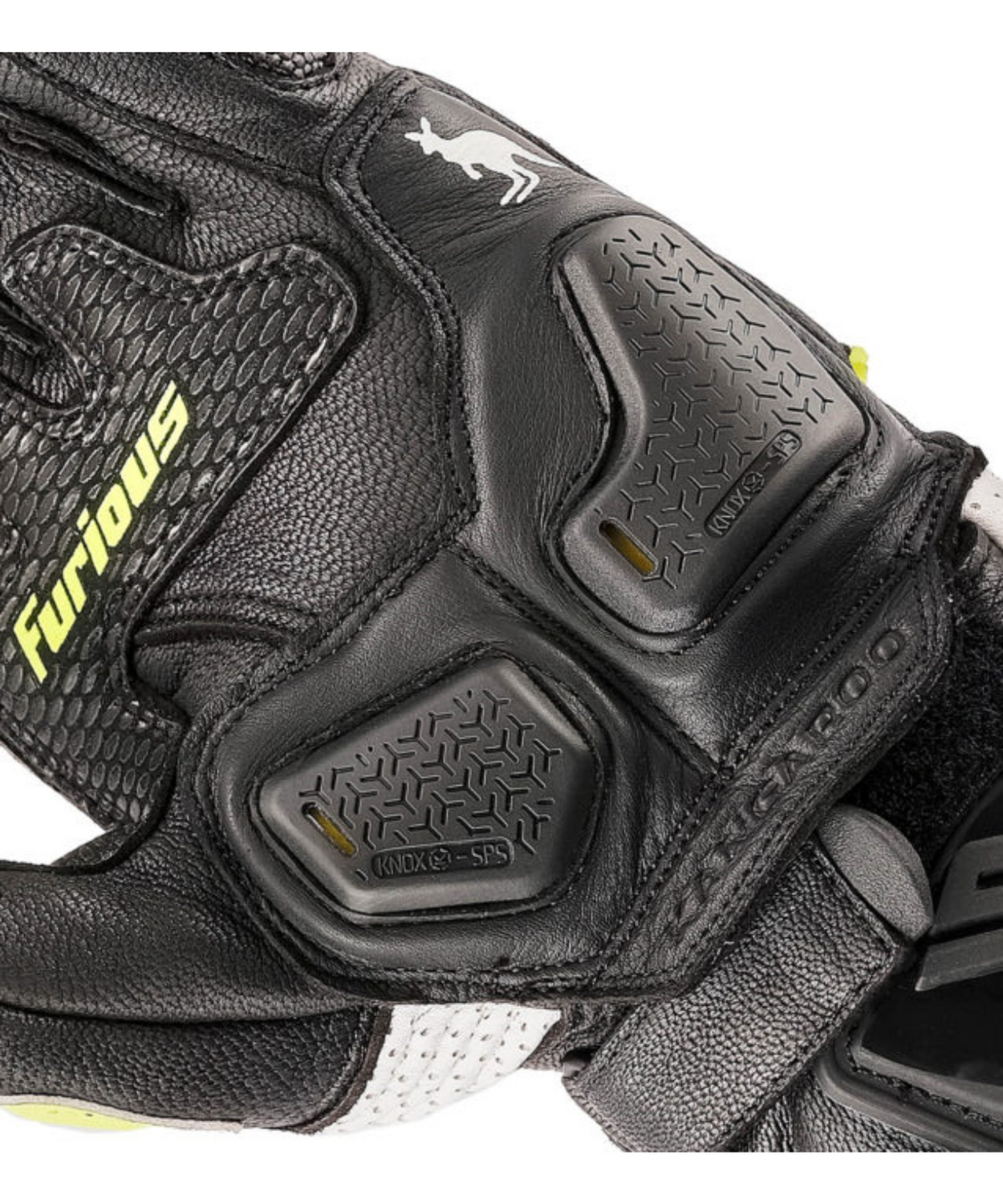 Solace Furious V3.0 CE Riding Gloves - Black White Neon