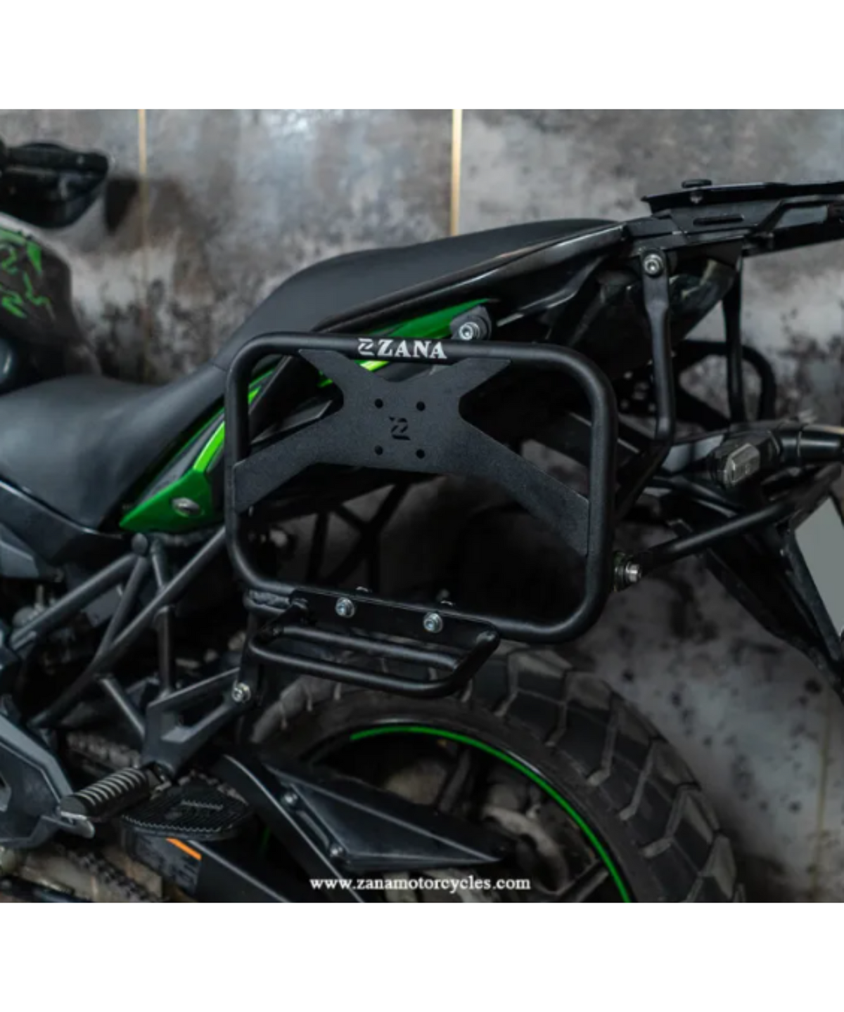 Zana Kawasaki Versys 650 Roadster Saddle Stay with Exhaust Shield with Jerry Can Mount - ZI-8497V2 - Zana