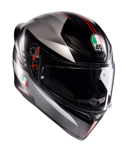 AGV K1 S Lap 034 Helmet - Matt Black Grey Red