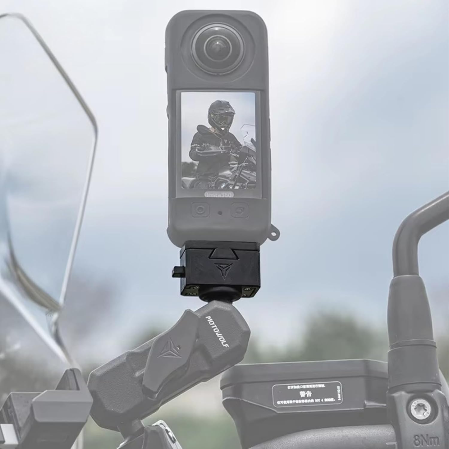 Motowolf Action Camera Quick Release 1/4 Thread Adapter with Ball Head