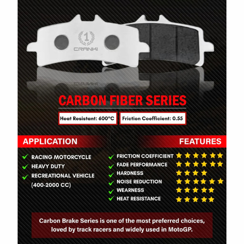 Crank1 Carbon Brake Pads for Ducati Scrambler 1100 Sport Pro (2020-2024)