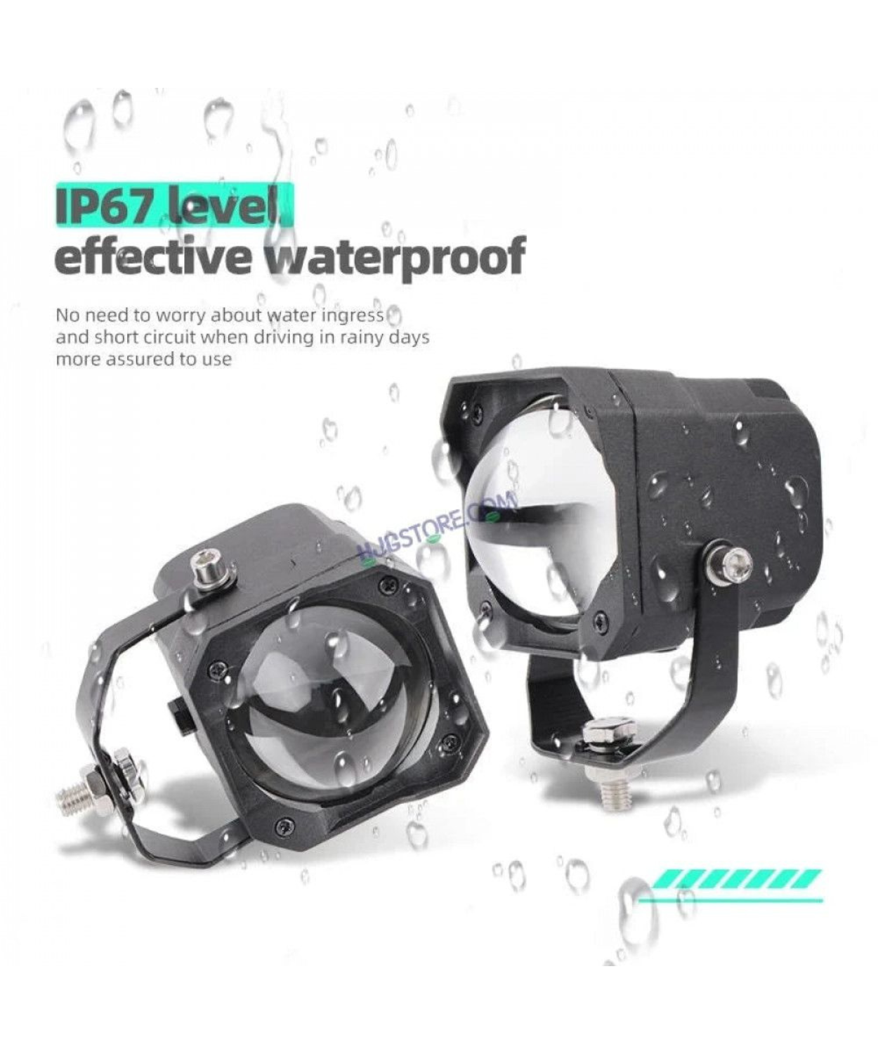 HJG 80W Laser Cannon Fog Light Dual Colour - Pair