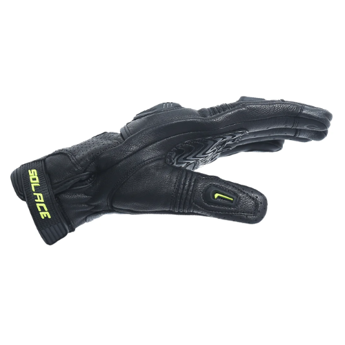 Solace Hobo Semi Gauntlet Riding Gloves - Black Neon