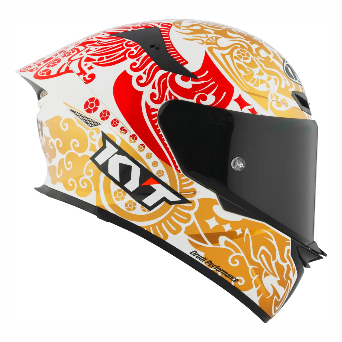 KYT TT-Revo Enea Bastianini Indonesia 2023 Replica Helmet - Gloss Pearl White - KYT Helmets