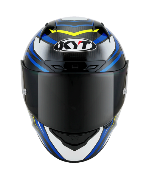 KYT NZ Race Carbon Stride Helmet - Blue White - KYT Helmets