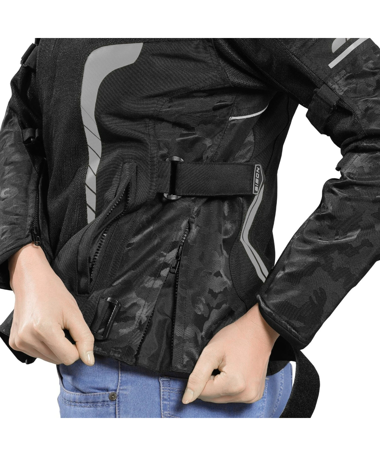 Bison ProGear Phoenix Women Riding Jacket - Hi-viz Grey
