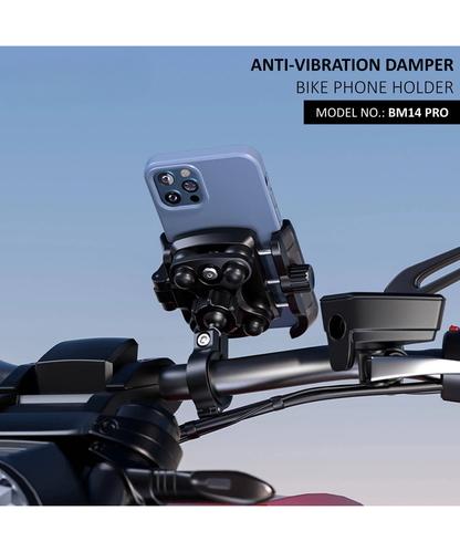 BOBO BM14 Pro X Motorcycle Mobile Mount with Quick Relesase and Pro X Vibration Controller