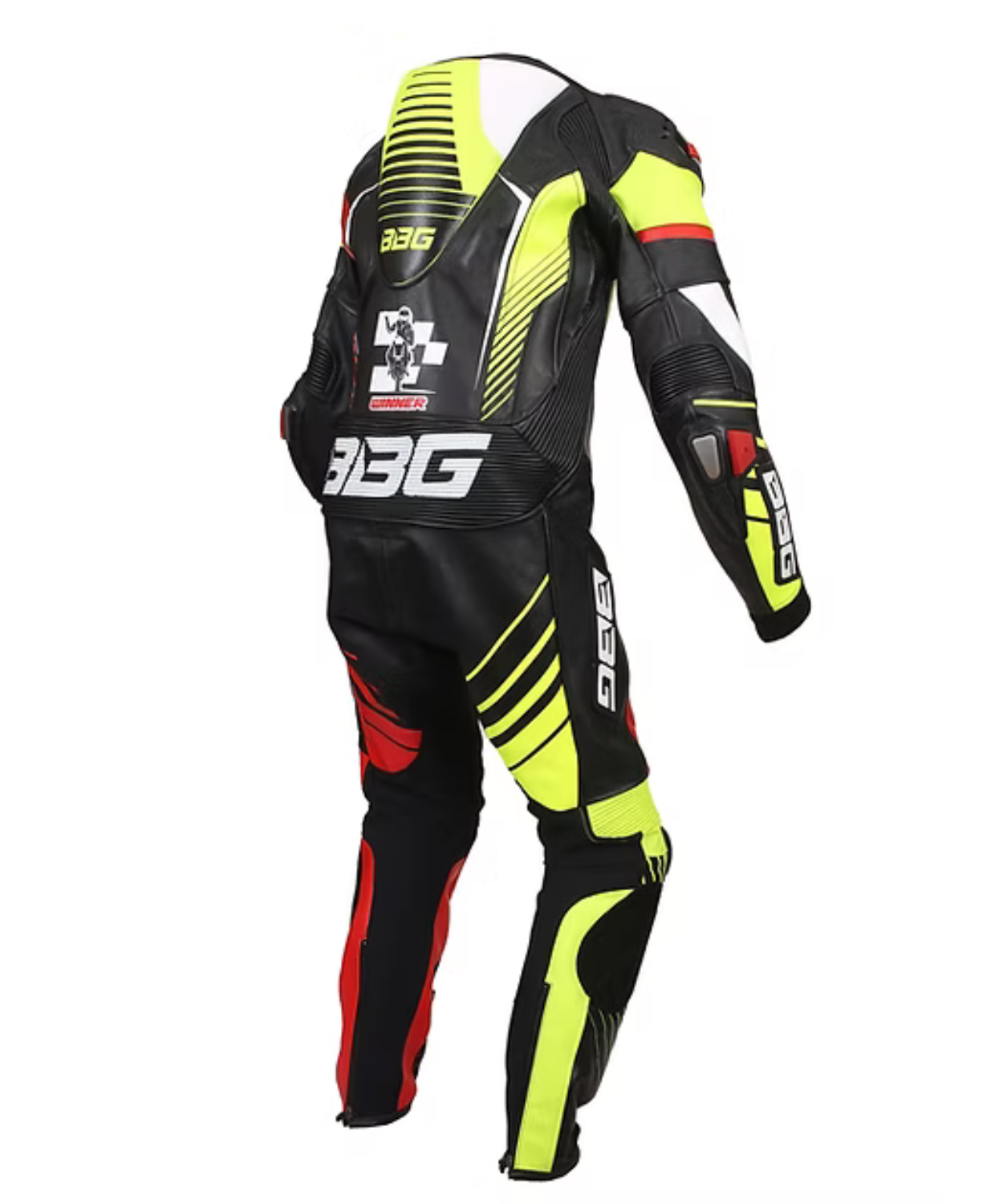 BBG Superrtech Racing Suit - Black Red Yellow