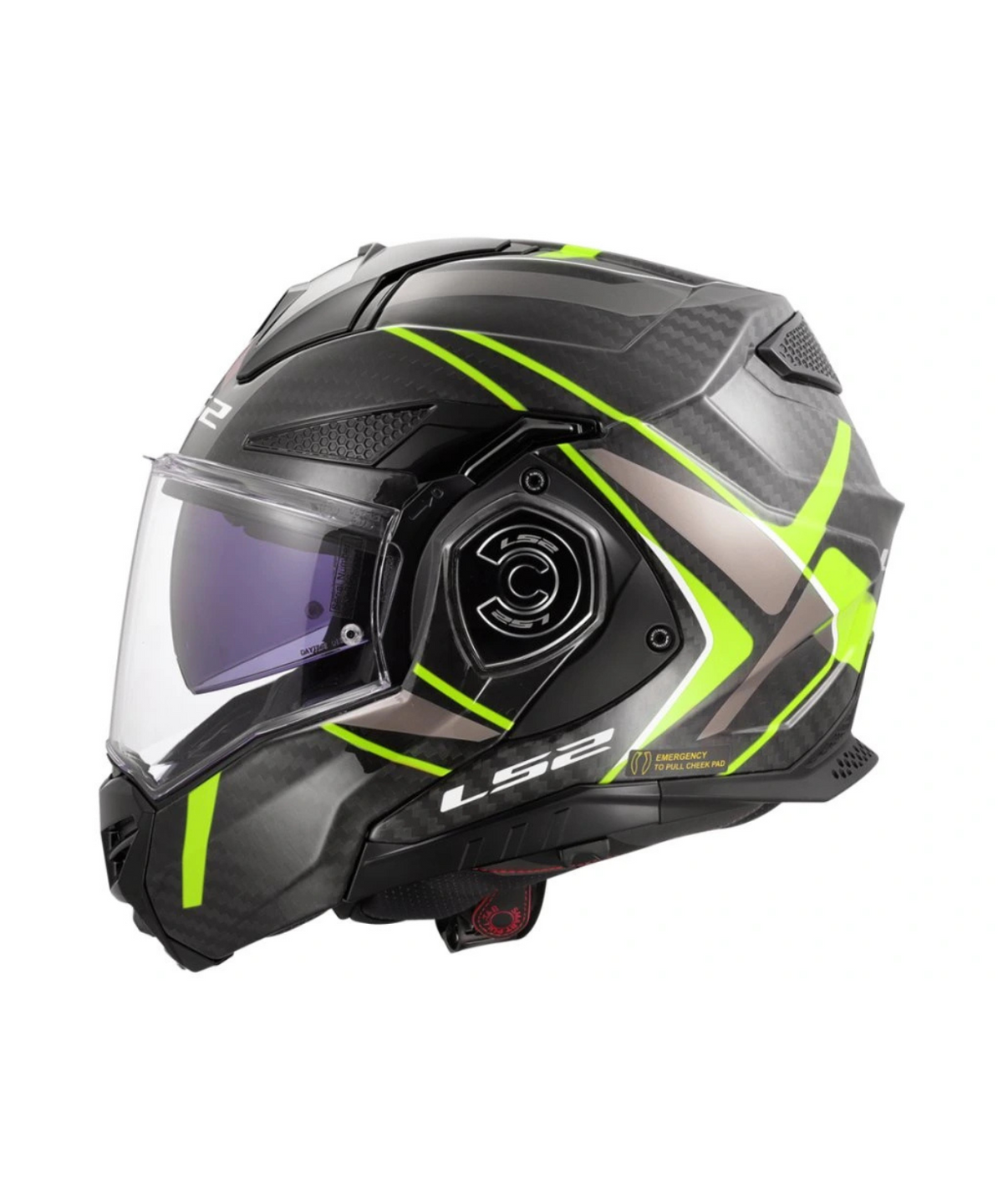 LS2 FF901 Advant X Carbon Fiber Future II Helmet (ECE 22.06) - Matt Hiviz Yellow - LS2