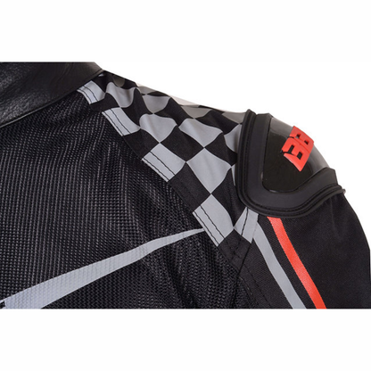 BBG Grand Prix Riding Jacket with Chest Guard and Thermal Liner - Red