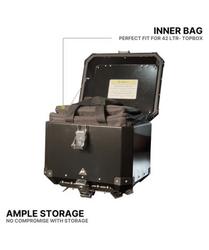 Auto Engina Aluminium Top Box 42L for Royal Enfield Himalayan 450 - Black