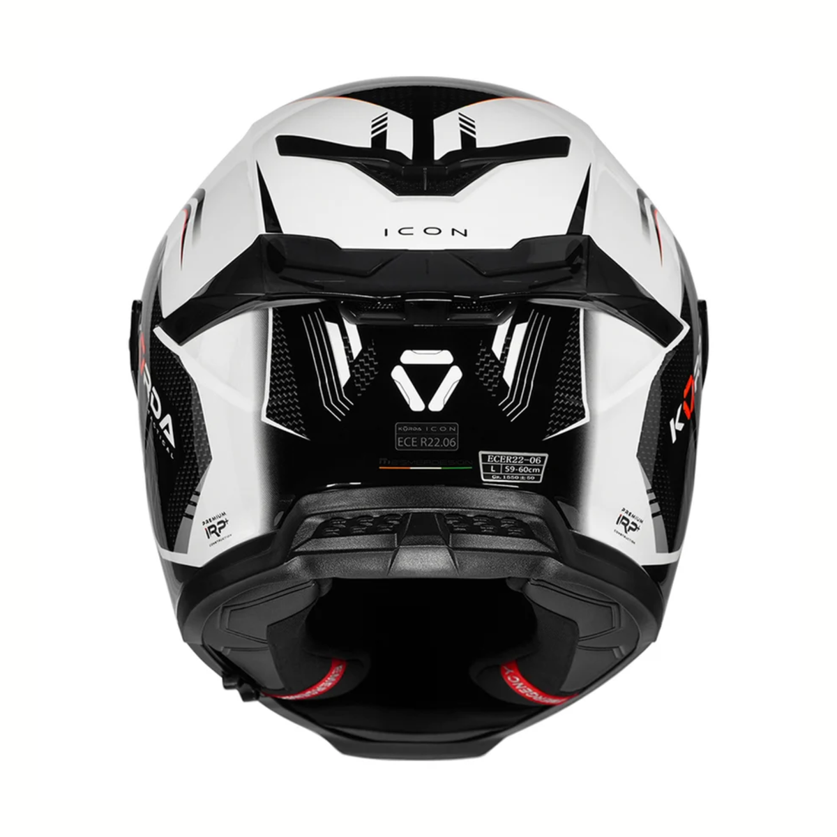 Korda Icon Strike Helmet - Gloss White Fluorescent Orange