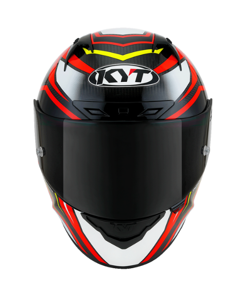 KYT NZ Race Carbon Stride Helmet - Red White - KYT Helmets