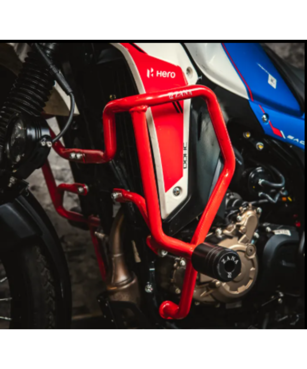 Zana Xpulse 210 Crash Guard with Slider - Red - ZI-8594