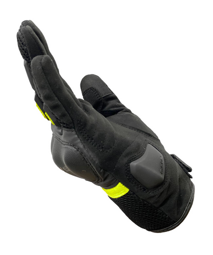 Bison ProGear Acer Riding Gloves - Black Yellow Neon
