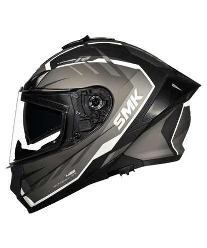 SMK Typhoon Aerot GRPS GL266 Full Face Helmet - Gloss Black Grey