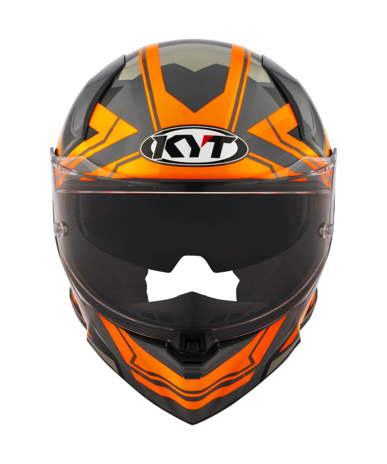 KYT R2R Pro Octane Full Face Helmet - Gloss Black Orange
